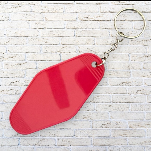 Red HomeGoods Keychain - Vintage Style Hotel Key Chain - Picture 2 of 3